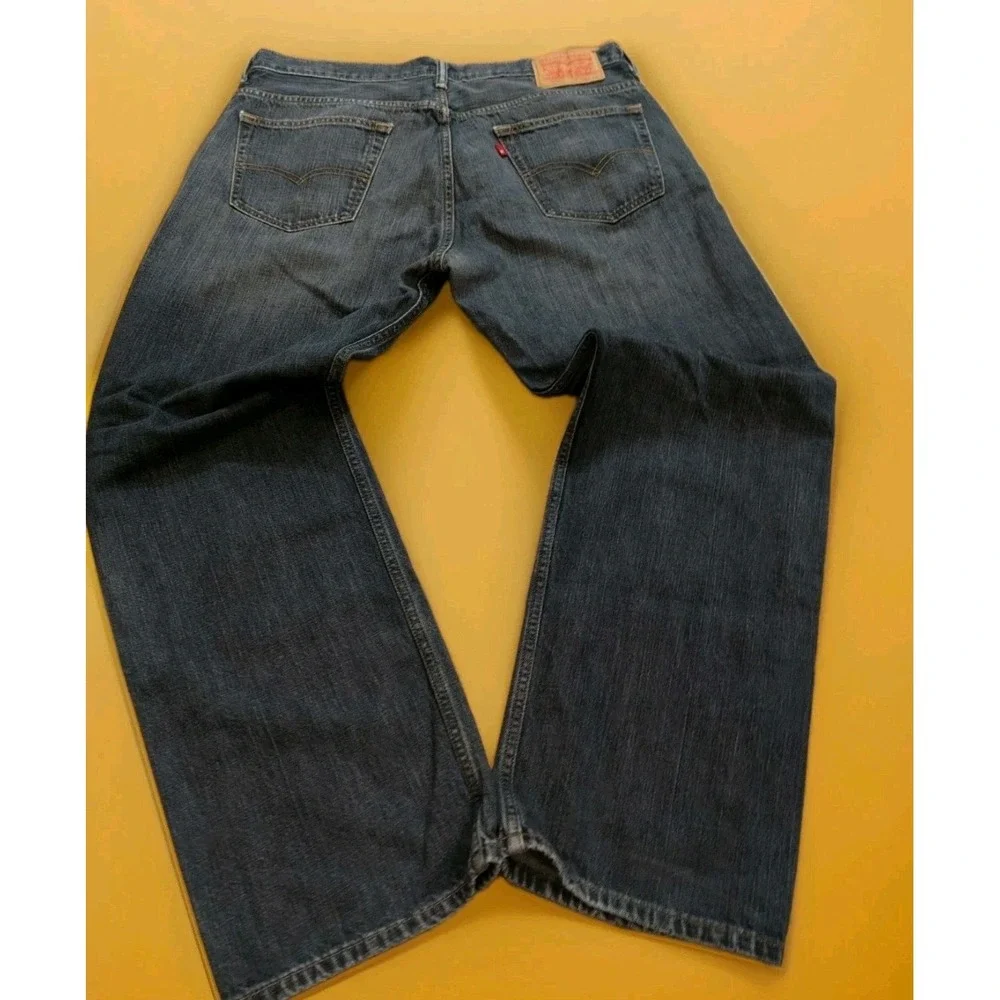 Levi's 569 Loose Straight Fit Mens Blue Jeans Sz 36 x 34 100% Cotton GUC